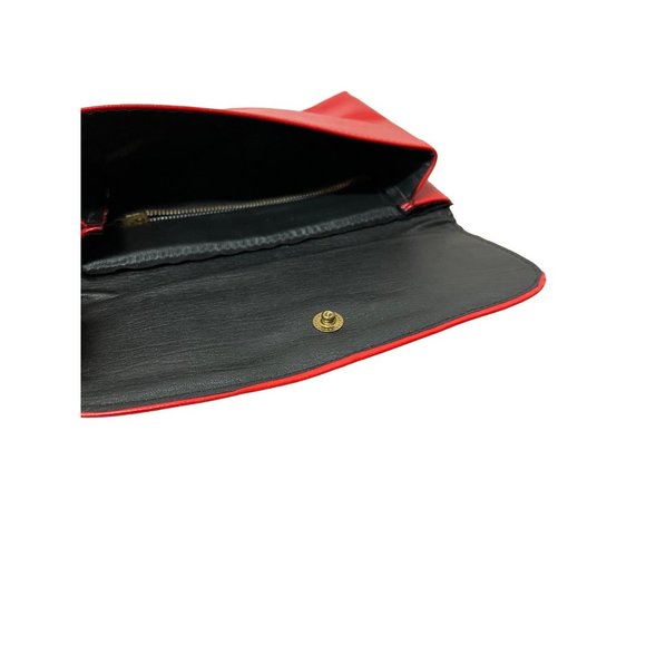 Vintage Red Envelope Clutch Bag Preloved Sustainable Handbag Gift - Picture 8 of 9